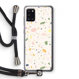 CaseCompany Terrazzo N°21: Samsung Galaxy A31 Transparant Hoesje met koord