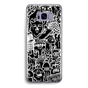 CaseCompany Vexx Black Mixtape: Samsung Galaxy S8 Transparant Hoesje