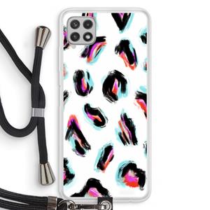CaseCompany Cheetah color: Samsung Galaxy A22 4G Transparant Hoesje met koord