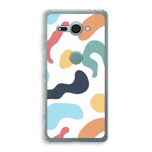 CaseCompany Memphis Shapes Blue: Sony Xperia XZ2 Compact Transparant Hoesje