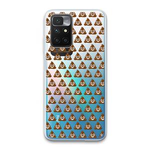 CaseCompany Poop emoji: Xiaomi Redmi 10 Transparant Hoesje