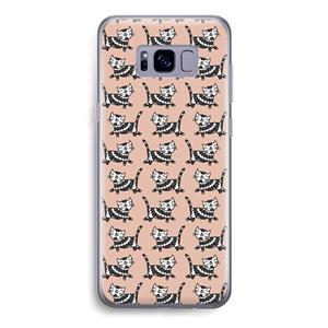 CaseCompany Zwarte poes: Samsung Galaxy S8 Transparant Hoesje