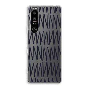 CaseCompany Marrakech Zigzag: Sony Xperia 1 III Transparant Hoesje