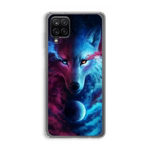 CaseCompany Where Light And Dark Meet: Samsung Galaxy A12 Transparant Hoesje