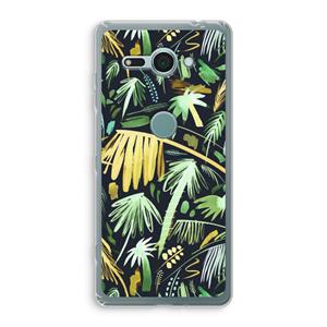 CaseCompany Tropical Palms Dark: Sony Xperia XZ2 Compact Transparant Hoesje