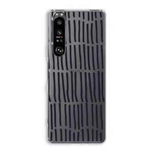 CaseCompany Moroccan stripes: Sony Xperia 1 III Transparant Hoesje