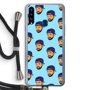 CaseCompany Drake Away: Samsung Galaxy A20s Transparant Hoesje met koord