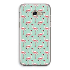 CaseCompany Flamingoprint groen: Samsung Galaxy A5 (2017) Transparant Hoesje