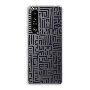 CaseCompany Moroccan Print: Sony Xperia 1 III Transparant Hoesje