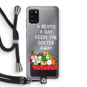 CaseCompany Bento a day: Samsung Galaxy A31 Transparant Hoesje met koord