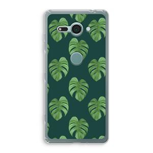 CaseCompany Monstera leaves: Sony Xperia XZ2 Compact Transparant Hoesje