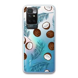 CaseCompany Kokosnoot roze: Xiaomi Redmi 10 Transparant Hoesje