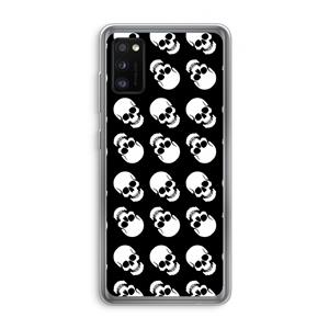 CaseCompany Musketon Skulls: Samsung Galaxy A41 Transparant Hoesje