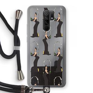 CaseCompany Pop Some Kim: Xiaomi Redmi 9 Transparant Hoesje met koord