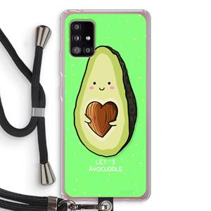 CaseCompany Avocuddle: Samsung Galaxy A51 5G Transparant Hoesje met koord