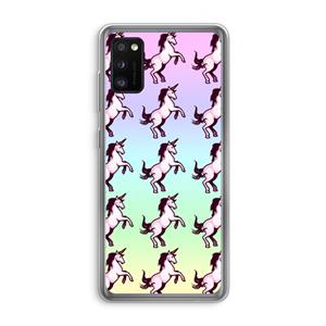 CaseCompany Musketon Unicorn: Samsung Galaxy A41 Transparant Hoesje