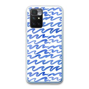 CaseCompany Blauwe golven: Xiaomi Redmi 10 Transparant Hoesje