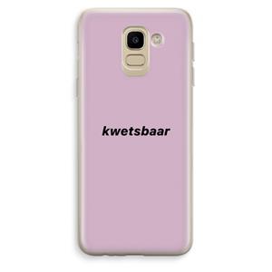CaseCompany kwetsbaar: Samsung Galaxy J6 (2018) Transparant Hoesje
