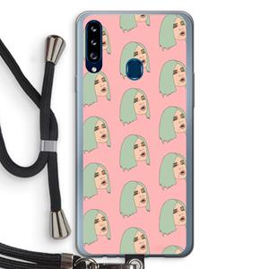 CaseCompany King Kylie: Samsung Galaxy A20s Transparant Hoesje met koord