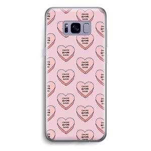 CaseCompany Chicks before dicks: Samsung Galaxy S8 Transparant Hoesje