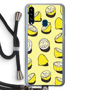 CaseCompany When Life Gives You Lemons...: Samsung Galaxy A20s Transparant Hoesje met koord