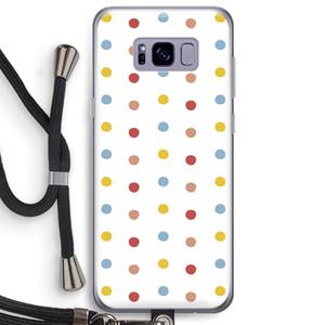 CaseCompany Bollen: Samsung Galaxy S8 Plus Transparant Hoesje met koord