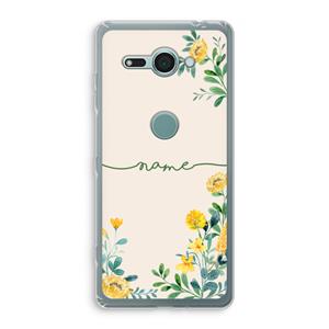 CaseCompany Gele bloemen: Sony Xperia XZ2 Compact Transparant Hoesje