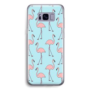 CaseCompany Anything Flamingoes: Samsung Galaxy S8 Transparant Hoesje