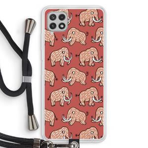 CaseCompany Mammoet: Samsung Galaxy A22 4G Transparant Hoesje met koord