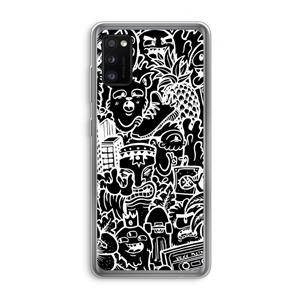 CaseCompany Vexx Black Mixtape: Samsung Galaxy A41 Transparant Hoesje