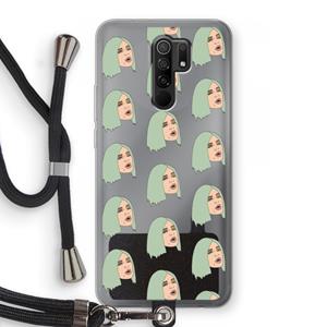 CaseCompany King Kylie: Xiaomi Redmi 9 Transparant Hoesje met koord
