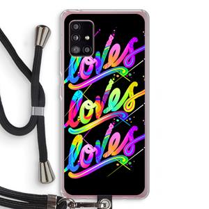 CaseCompany Loves: Samsung Galaxy A51 5G Transparant Hoesje met koord