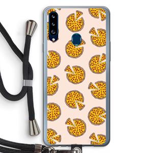 CaseCompany You Had Me At Pizza: Samsung Galaxy A20s Transparant Hoesje met koord