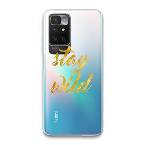 CaseCompany Stay wild: Xiaomi Redmi 10 Transparant Hoesje