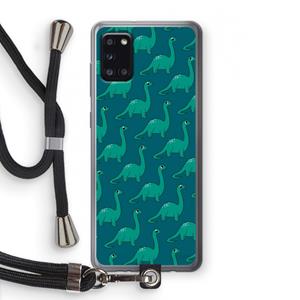 CaseCompany Diplodocus: Samsung Galaxy A31 Transparant Hoesje met koord