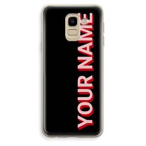 CaseCompany Namecase: Samsung Galaxy J6 (2018) Transparant Hoesje