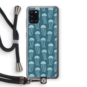CaseCompany Kwallie: Samsung Galaxy A31 Transparant Hoesje met koord