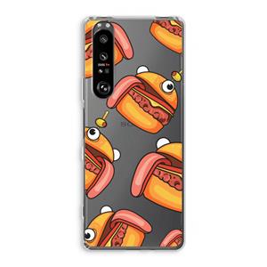 CaseCompany Hamburger: Sony Xperia 1 III Transparant Hoesje