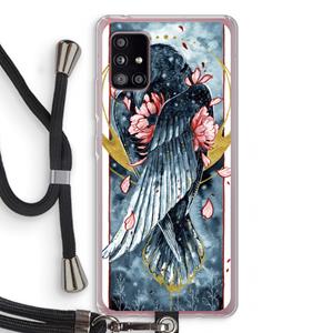 CaseCompany Golden Raven: Samsung Galaxy A51 5G Transparant Hoesje met koord