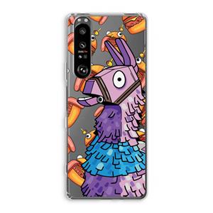 CaseCompany Loot Burger: Sony Xperia 1 III Transparant Hoesje