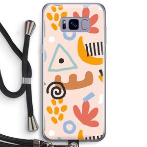 CaseCompany Abstract: Samsung Galaxy S8 Plus Transparant Hoesje met koord