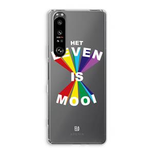 CaseCompany Het Leven Is Mooi: Sony Xperia 1 III Transparant Hoesje
