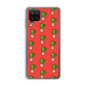 CaseCompany Mini cactus: Samsung Galaxy A12 Transparant Hoesje