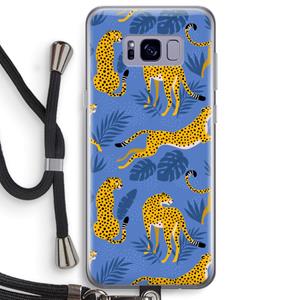 CaseCompany Luipaard: Samsung Galaxy S8 Plus Transparant Hoesje met koord