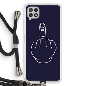 CaseCompany F**k U: Samsung Galaxy A22 4G Transparant Hoesje met koord