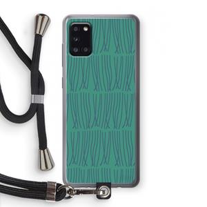 CaseCompany Swirls: Samsung Galaxy A31 Transparant Hoesje met koord