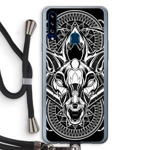 CaseCompany Oh Deer: Samsung Galaxy A20s Transparant Hoesje met koord