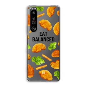 CaseCompany Eat Balanced: Sony Xperia 1 III Transparant Hoesje