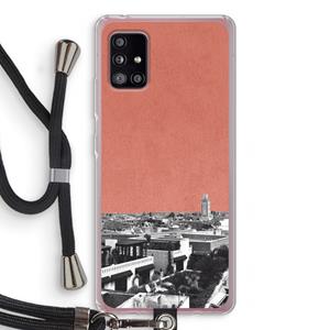 CaseCompany Marrakech Skyline : Samsung Galaxy A51 5G Transparant Hoesje met koord