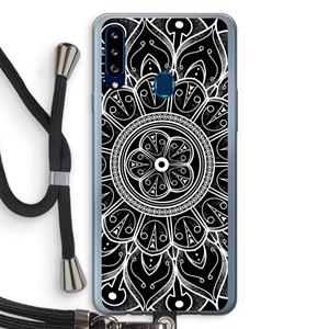 CaseCompany Roses Are Red: Samsung Galaxy A20s Transparant Hoesje met koord